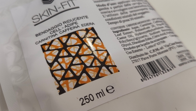 Bendaggio Riducente SkinFit da 250ml con Carnitina, Caffeina, Edera